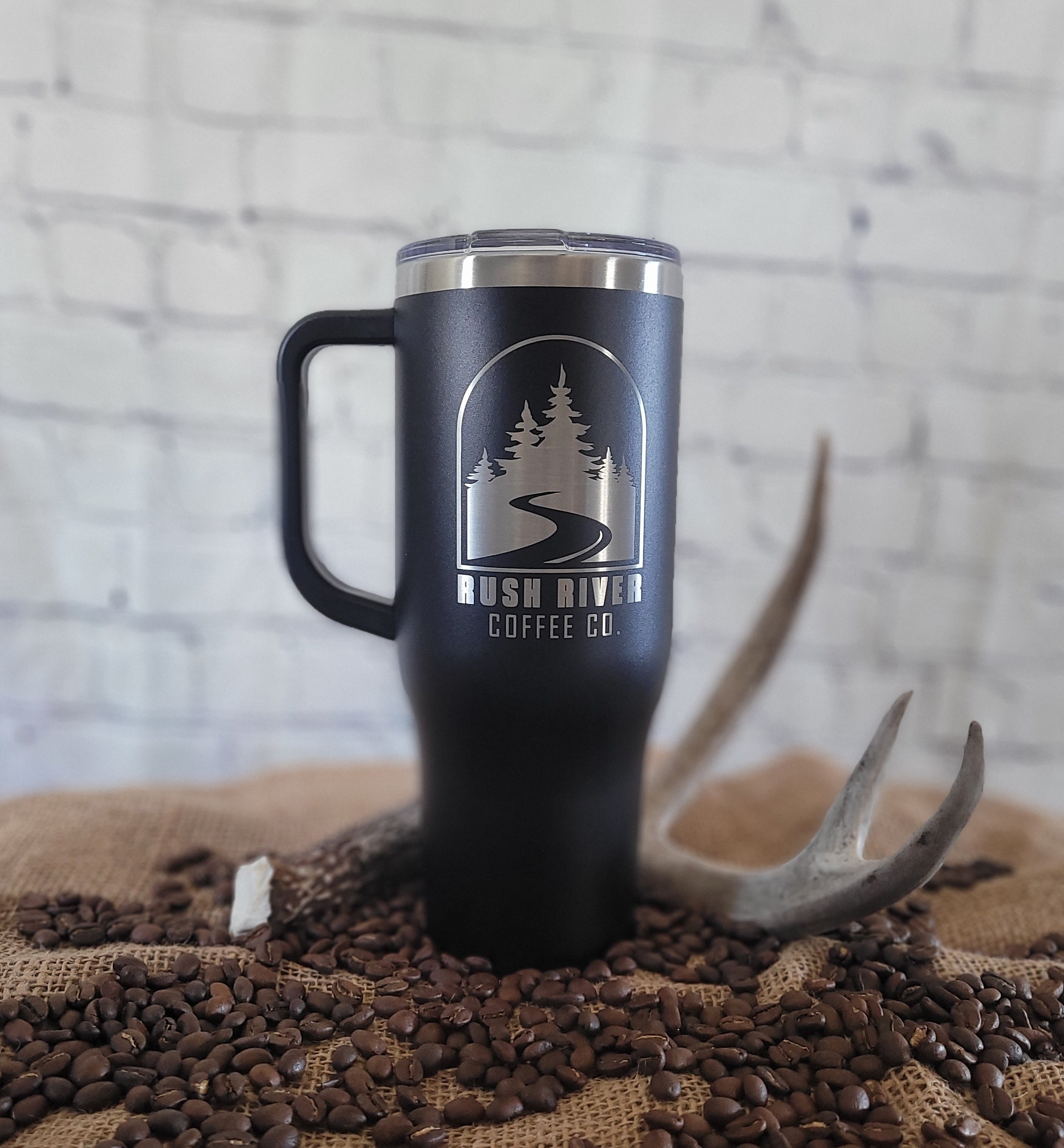 40 oz Tumbler with Handle: Matte Black