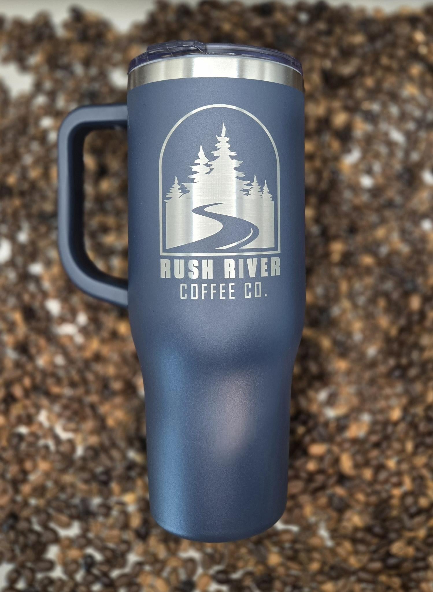 40 oz Tumbler with Handle | Matte Navy